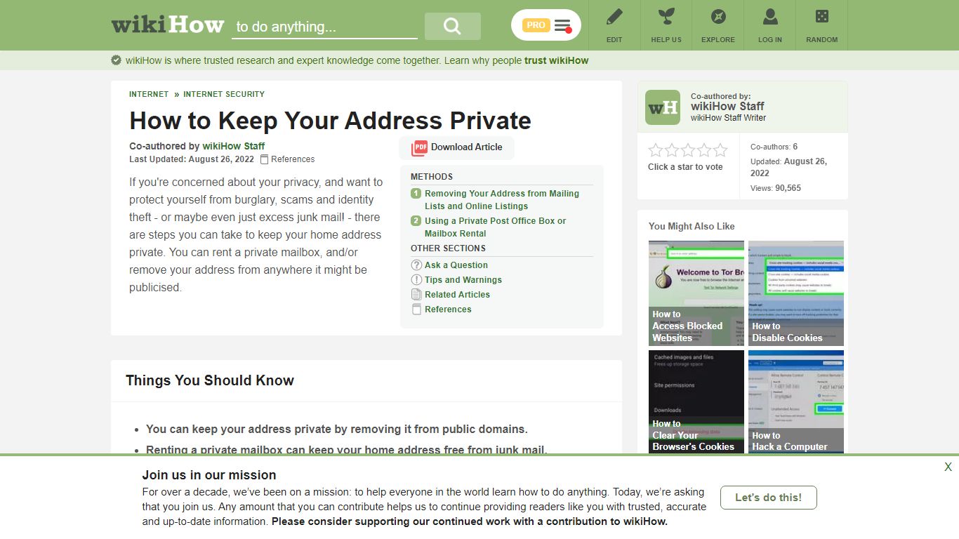 How to Keep Your Address Private: 6 Steps (with Pictures) - wikiHow